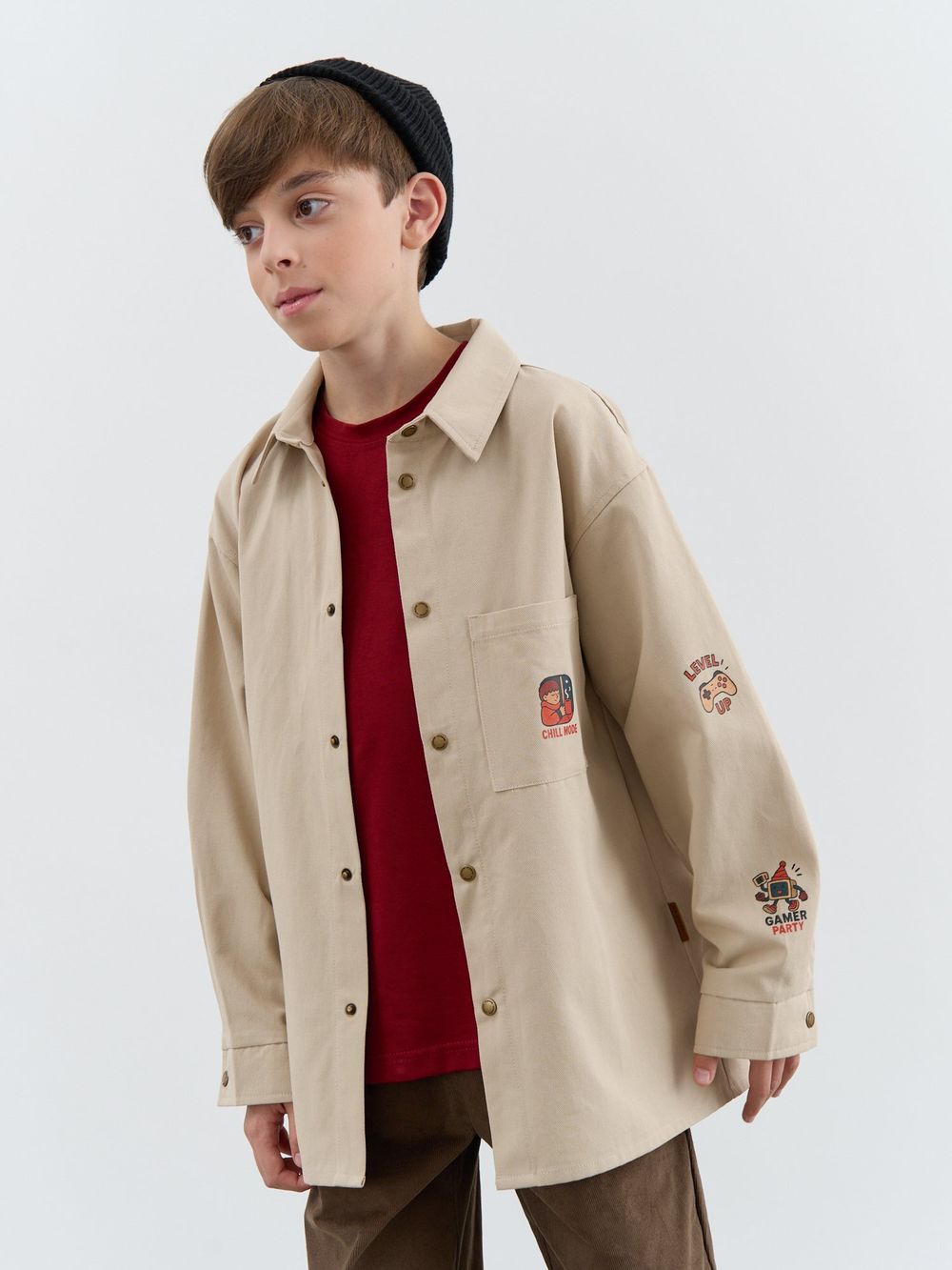 Рубашка габардиновая "Беж" 7+