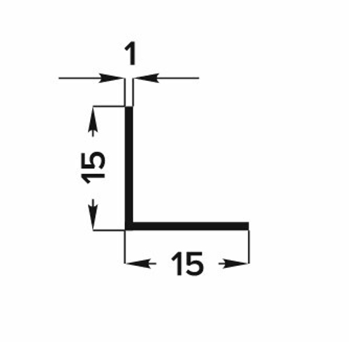 Профиль уголок Лука 15*15*1 Уп 04.2000.542л шампань