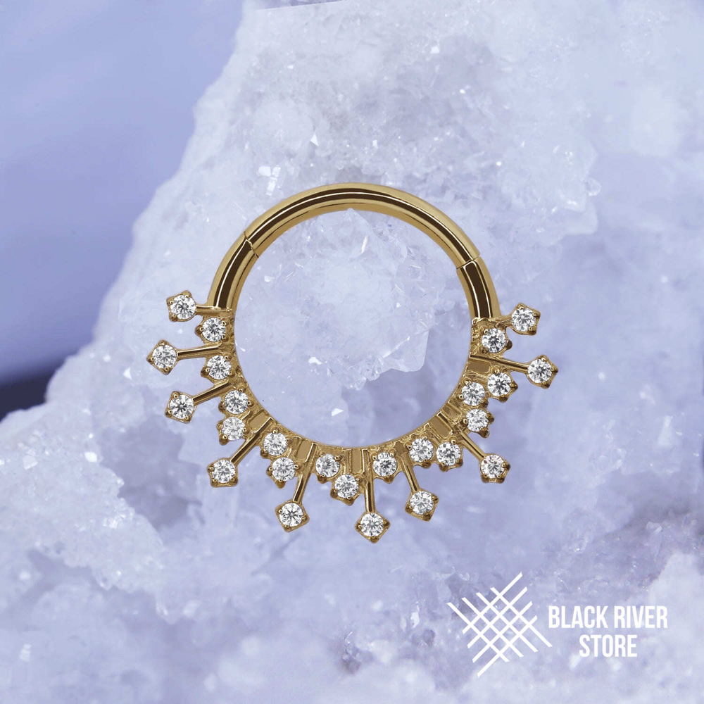 Кликер Effulgent Crystal PVD Yellow 1.2мм