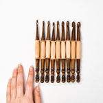 Набор деревянных крючков для вязания из кедра 9 шт. (4-10 мм.) KN30