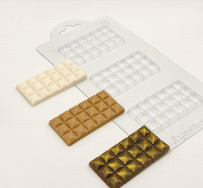 Пластиковая форма для шоколада "Плитка шоколада подушечки мини"