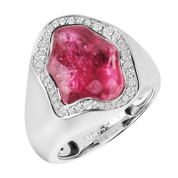Кольцо с Рубеллитом и Бриллиантами, R0030-58/1