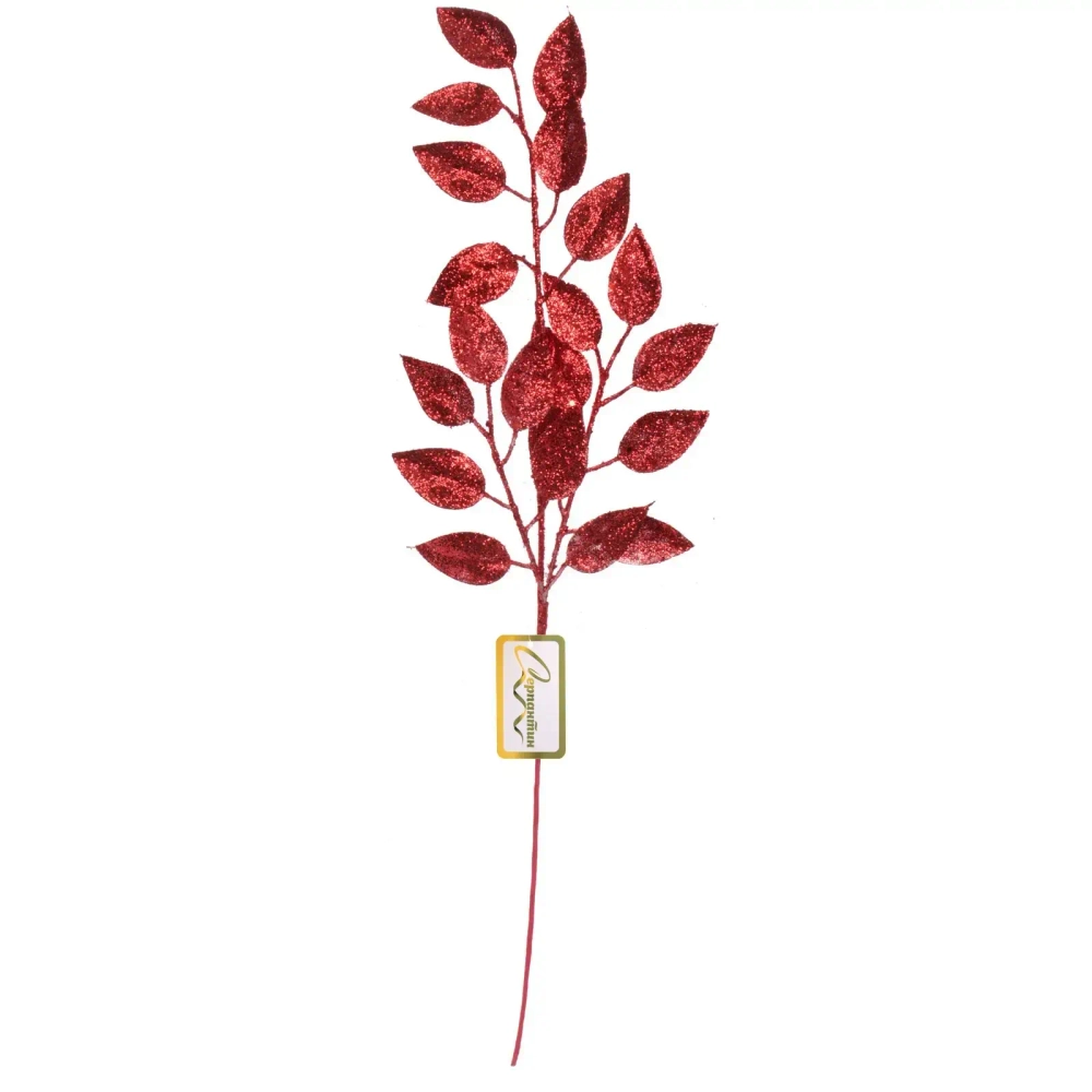 Ветка декоративная «Волшебные листья» 50 см, Красный