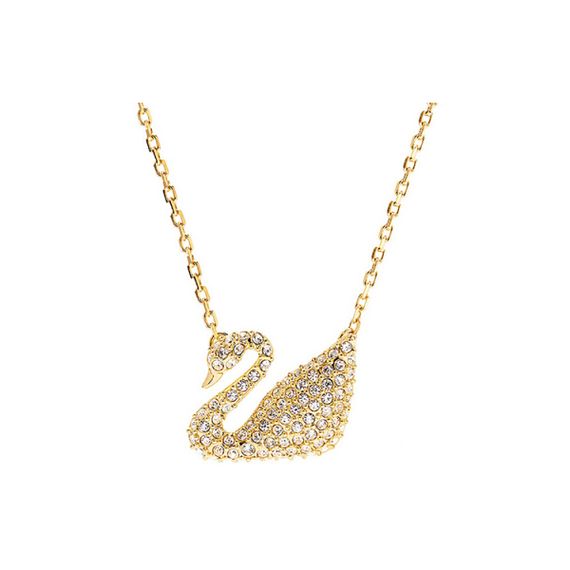 Swarovski Crystal Gold Plated Swan Necklace