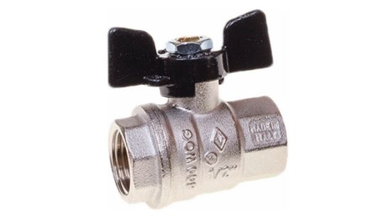 Кран шаровый BUGATTI 3/4" ВР-ВР с бабочкой