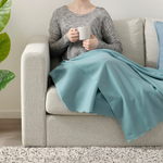 Плед IKEA THORGUN (ТХОРГУН), Светло-голубой, 120х160 см