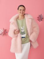 ЮБКА САТИНОВАЯ С ПЕРЬЯМИ WHITE