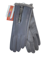 Перчатки. Женские. С замком. Материал верха: Эко кожа. Внутри плюш-флис. 12 шт в упаковке.