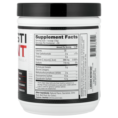 Labrada Nutrition, ElastiJoint, формула для поддержки суставов со вкусом фруктового пунша, 384 г (13,54 унции)