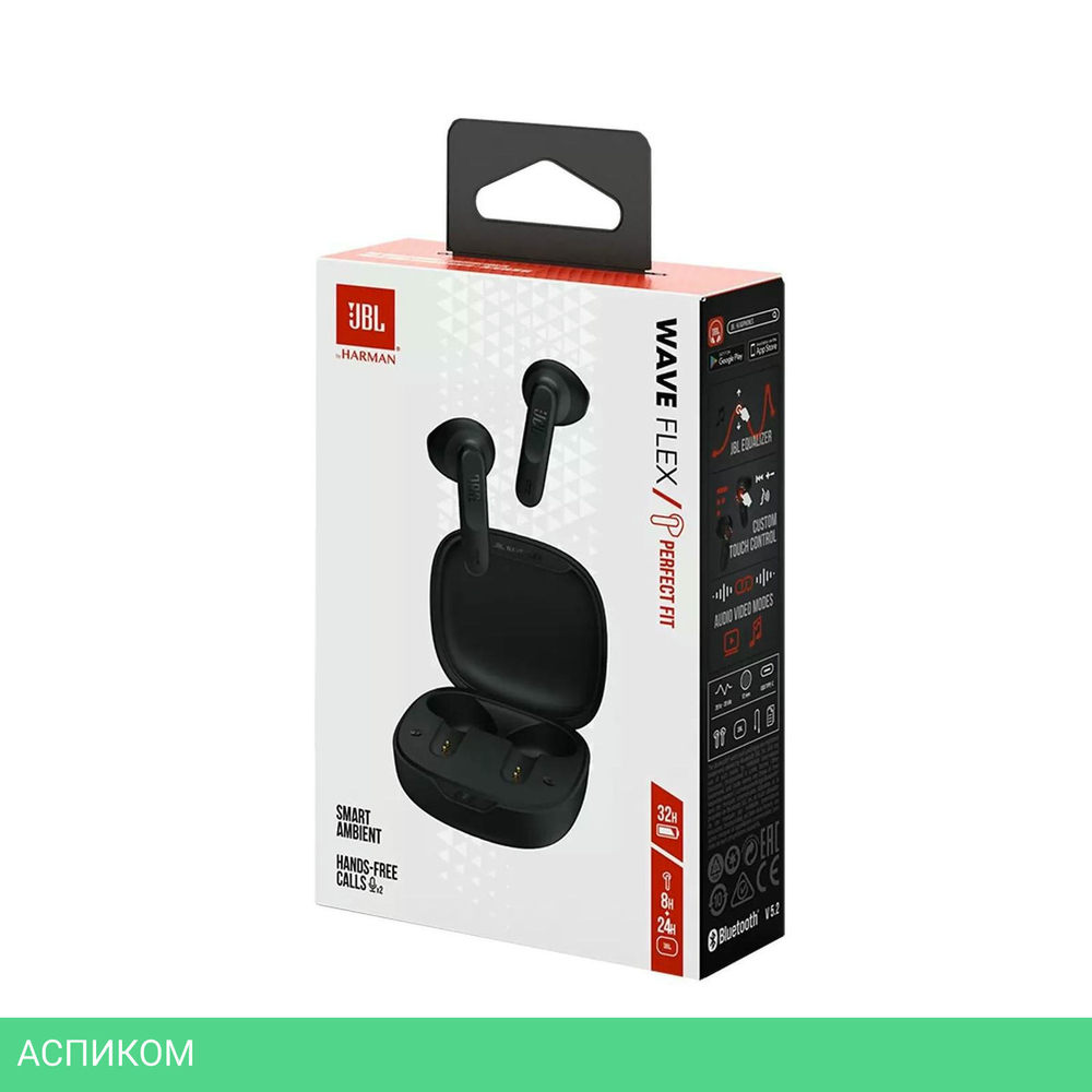 Наушники JBL Wave Flex черный (JBLWFLEXBLK)