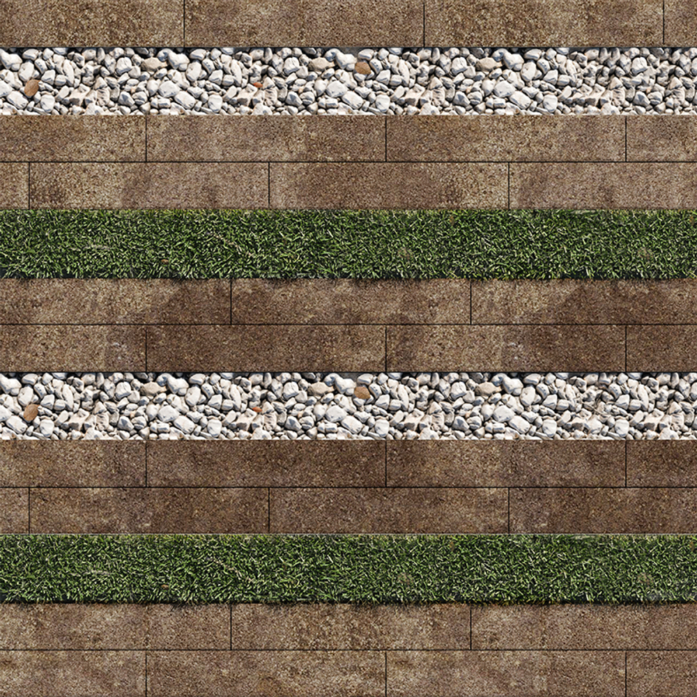 Тротуарная плитка ГАЗОННАЯ РЕШЕТКА - Листопад гранит Хаски