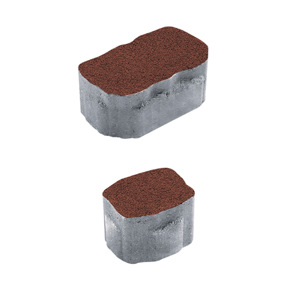 Тротуарная плитка Арена - Гранит Красный, комплект из 2 видов плит