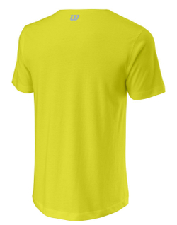 Мужская теннисная футболка Wilson Stacked Tennis Tech Tee M - sulphur spring