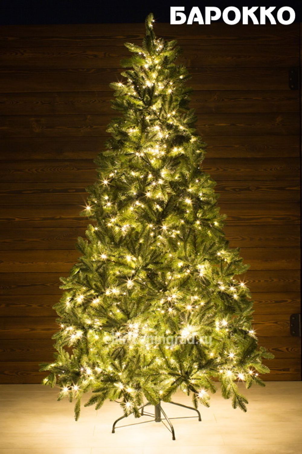Елка с гирляндой «Барокко» (Литая+пвх) 150 см / 1,5 м
