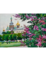 Картина маслом Сирень у Спаса Глухов