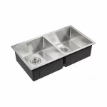 Мойка кухонная Paulmark TWIN PM237844-BS брашированная нерж.сталь