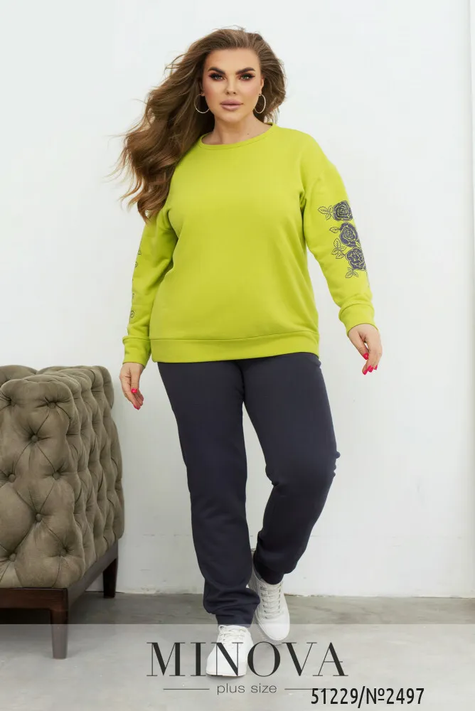 Костюм 2497-салатовый-графит Minova