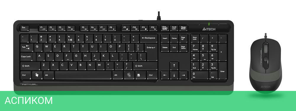 Набор периферии A4 FStyler F1010 черный/серый