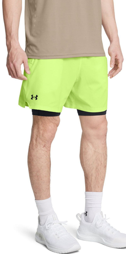Мужские теннисные шорты Under Armour Vanish Woven 2-in-1 - зеленый