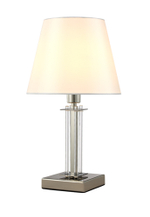 Настольная лампа Crystal Lux NICOLAS LG1 NICKEL/WHITE