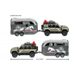 Majorette Grand - Jockey set Автомобиль Land Rover + фигурка лошади 1:43 26 см 3776000