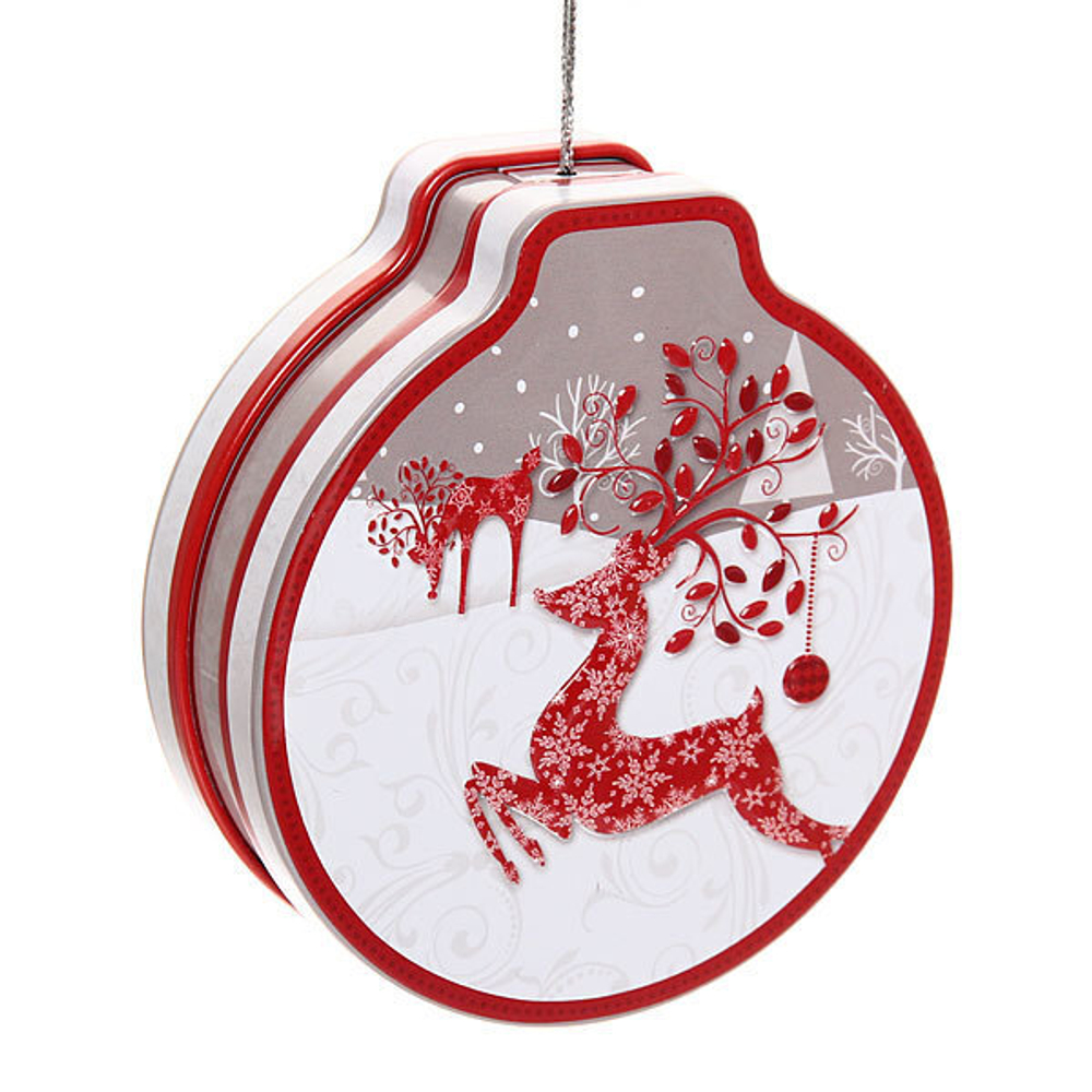 Банка жестяная 200мл 11,2*12,2*4см «Олень» двухсторонняя