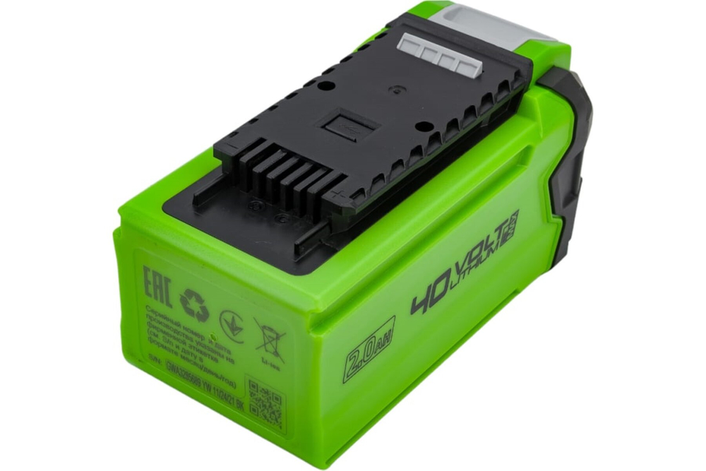 Аккумулятор GREENWORKS G40USB2 40В,2Ач,с USB разъемом (2939407)