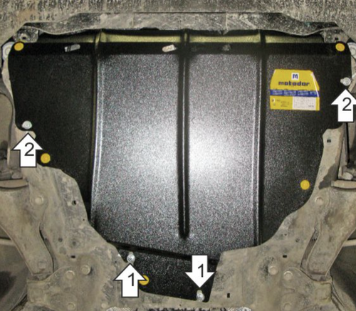 Защита двигателя для Volvo S60; S80; XC70 арт.MOTODOR.72602