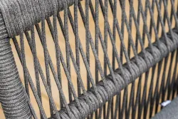 "Лугано" лаунж-зона 5-местная плетеная из роупа (веревки), каркас алюминиевый темно-серый, роуп темно-серый