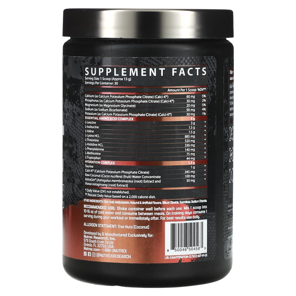Nutrex Research EAA+ Hydration 390g , Аминокислоты