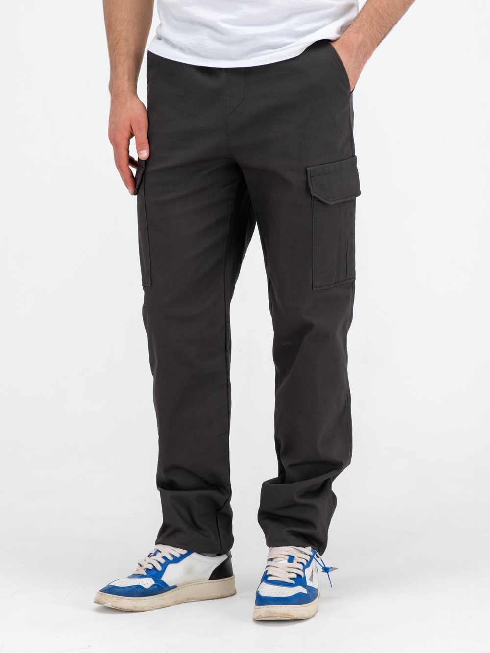 Карго джоггеры прямые. Графит