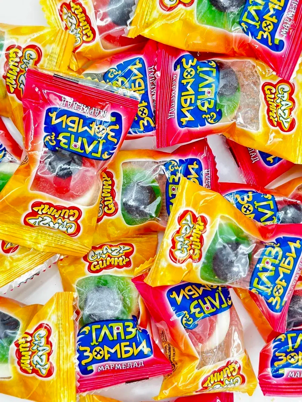 Мармелад CRAZY GUMMY Глаз зомби 10гр*75шт