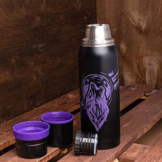 Термос 047-LW 1200ML Волк (2 крышки-кружки) (NA.TM-047-LW) Nisus