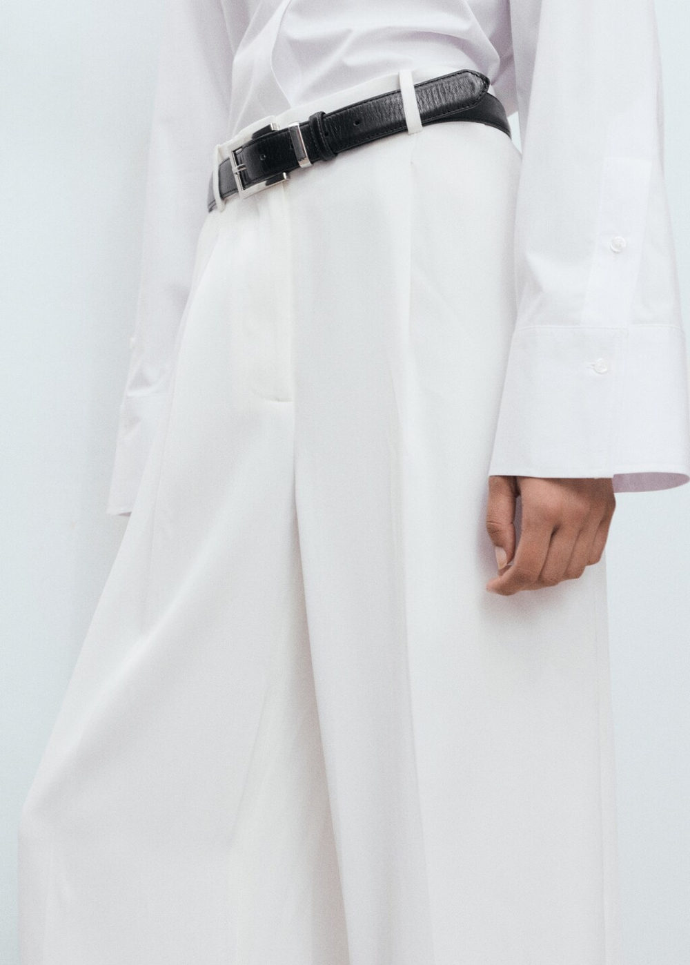 Укороченная рубашка из поплина