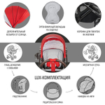 Детская коляска Nuovita Carro Sport 2 в 1 Rosso nero/Крассно-черный