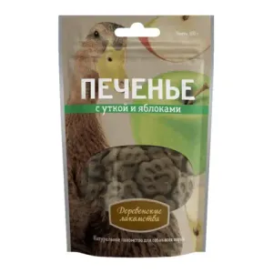 Деревенские лакомства Печенье для собак с уткой и яблоками