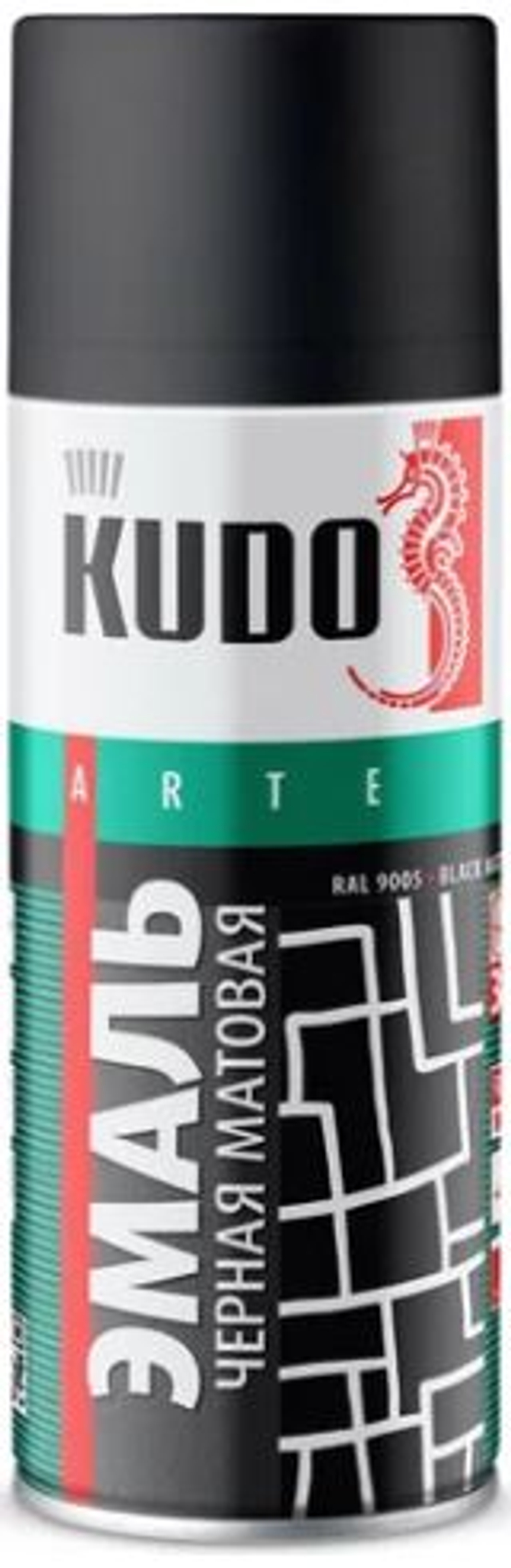 Универсальная черная матовая эмаль KUDO 0.52 л KU-1102