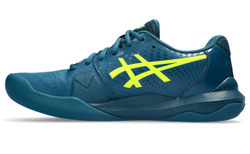 Мужские кроссовки теннисные Asics Gel-Challenger 14 Indoor - restful teal/safety yellow