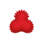 Playology дентальный жевательный тройной мяч SQUEAKY BOUNCE BALL для щенков 4-8 месяцев с ароматом говядины, цвет красный
