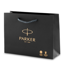 Подарочный набор: Шариковая ручка Parker Jotter Essential, Satin Black CT и Ежедневник  недатированный, серый