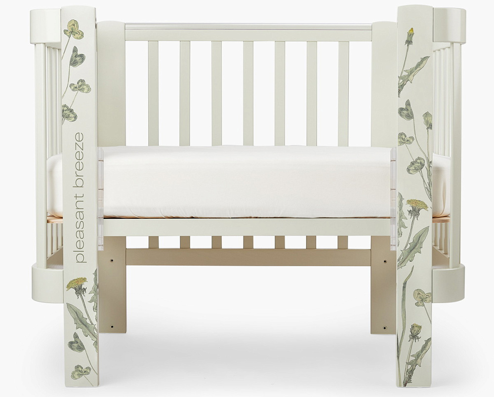 Детская кроватка-трансформер Happy baby Mommy Love в комплекте с расширением 160х70 sage