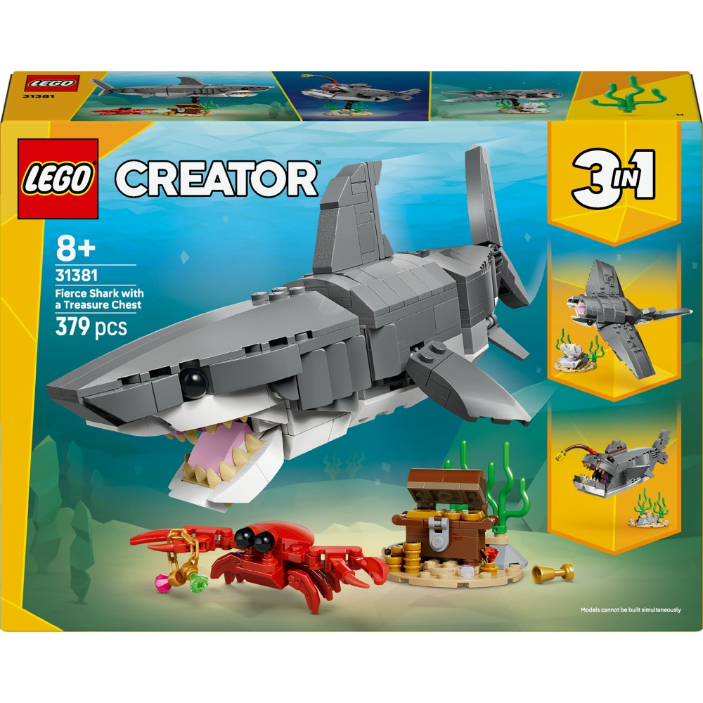LEGO Creator - Страшная акула и сундук с сокровищами 3в1 31381