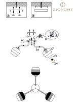 Люстра потолочная MIRIAM  E27*3*60W