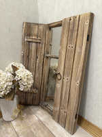 Зеркало "Окно" коричневое 42x4x77 см