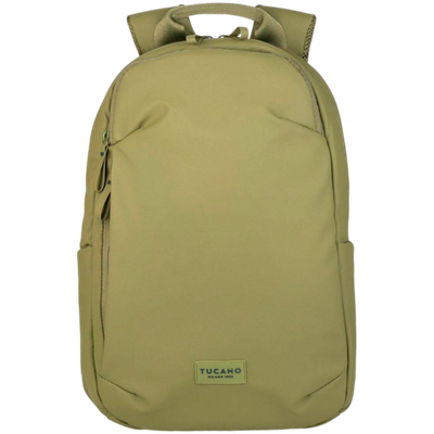 The Laser backpack for 15.6" laptops and 16" MacBooks, made from water-resistant resin-coated fabric obtained from recycled plastic, features a compact design and excellent pocket organization.