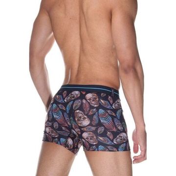 Трусы мужские боксеры тёмно-синие с принтом DARKZONE DZN2065