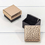 Коробка Ювелирная 5х5х3.5 см Набор 2 шт "Кожа крокодила" (Бронзовый)