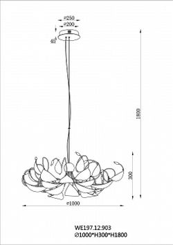 Подвесная люстра Wertmark Alessandra WE197.12.903