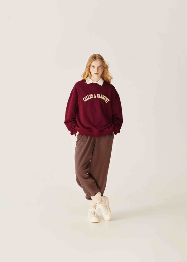 Толстовка College вишневая - фото 26