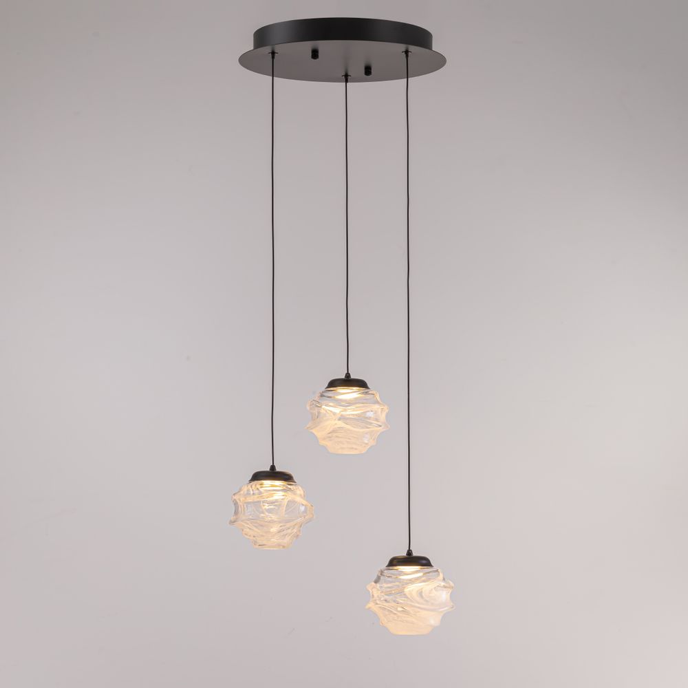 Подвесной светильник MD25030003-3A matt black/clear